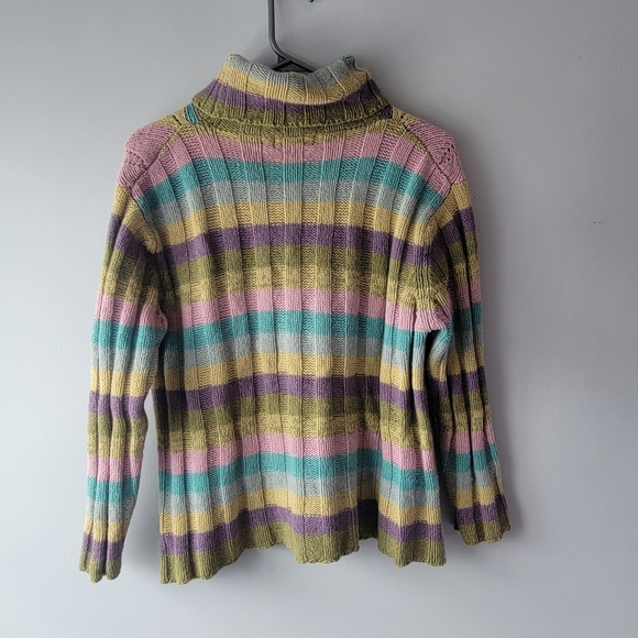 Spanner Argyle Easter Wool Blend Turtleneck Sweater sz S - Picture 3 of 10